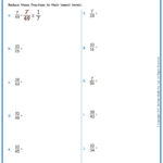 Grade 4 Reducing Fractions Worksheets Www Grade1to6