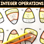 Halloween Integer Operations Practice Worksheets Integers 8th Grade