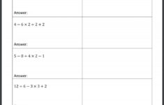 If You Are Looking For Order Of Operations Worksheets That Test Your