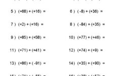 Integers Worksheets Dynamically Created Integers Worksheets Algebra