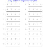 Integers Worksheets Dynamically Created Integers Worksheets Math
