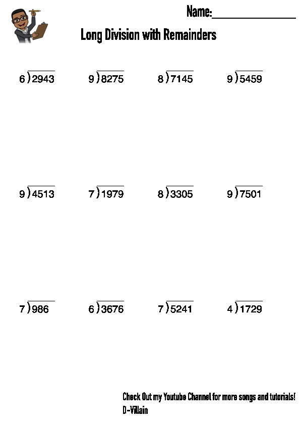 Math Aids Division Worksheets Answer Key 6