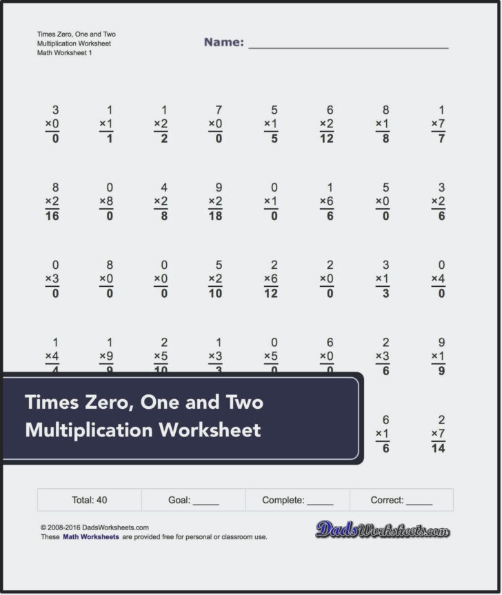 Math Aids Worksheets Multiplication
