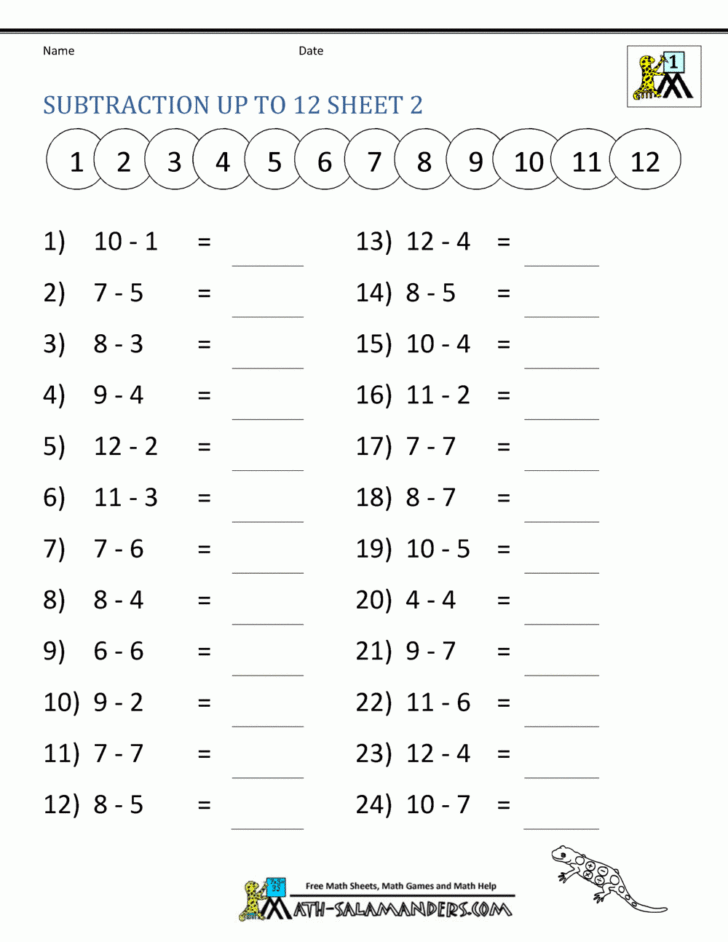 Printable Math Worksheets Free