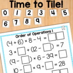 Math Tiles Order Of Operations 1 Without Exponents Math Centers