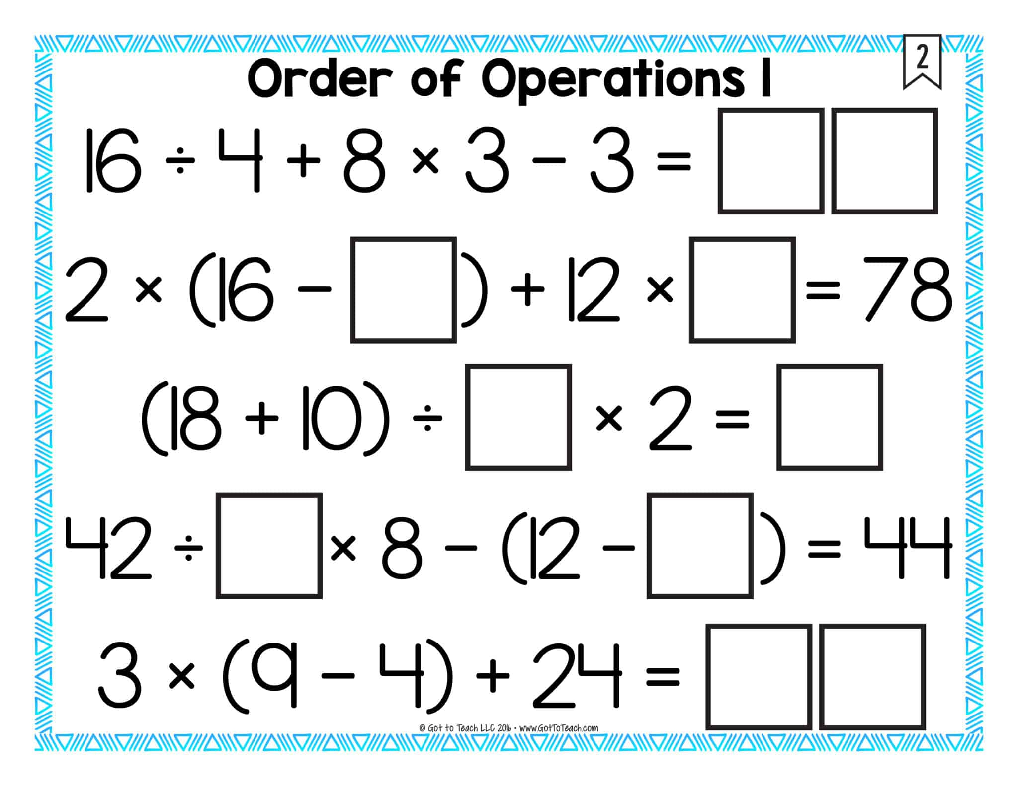 Math Tiles Order Of Operations 1 Without Exponents Teacher Thrive