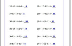 Math Worksheets Grade 5 Order Of Operations Kidsworksheetfun