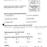 Math Worksheets On Integers For 7th Grade 857923 Free Worksheets Samples
