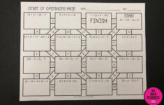 My Math Resources Order Of Operations Maze 5 OA A 1 Order Of