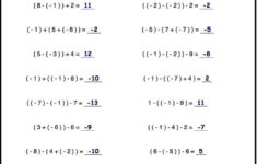 Negative Numbers For Negative Numbers Order Of Operations Parentheses
