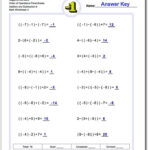 Negative Numbers Order Of Operations Parentheses Addition Worksheet And