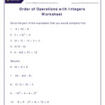 Number Sense Numeration Grade 8 Order Of Operations Math