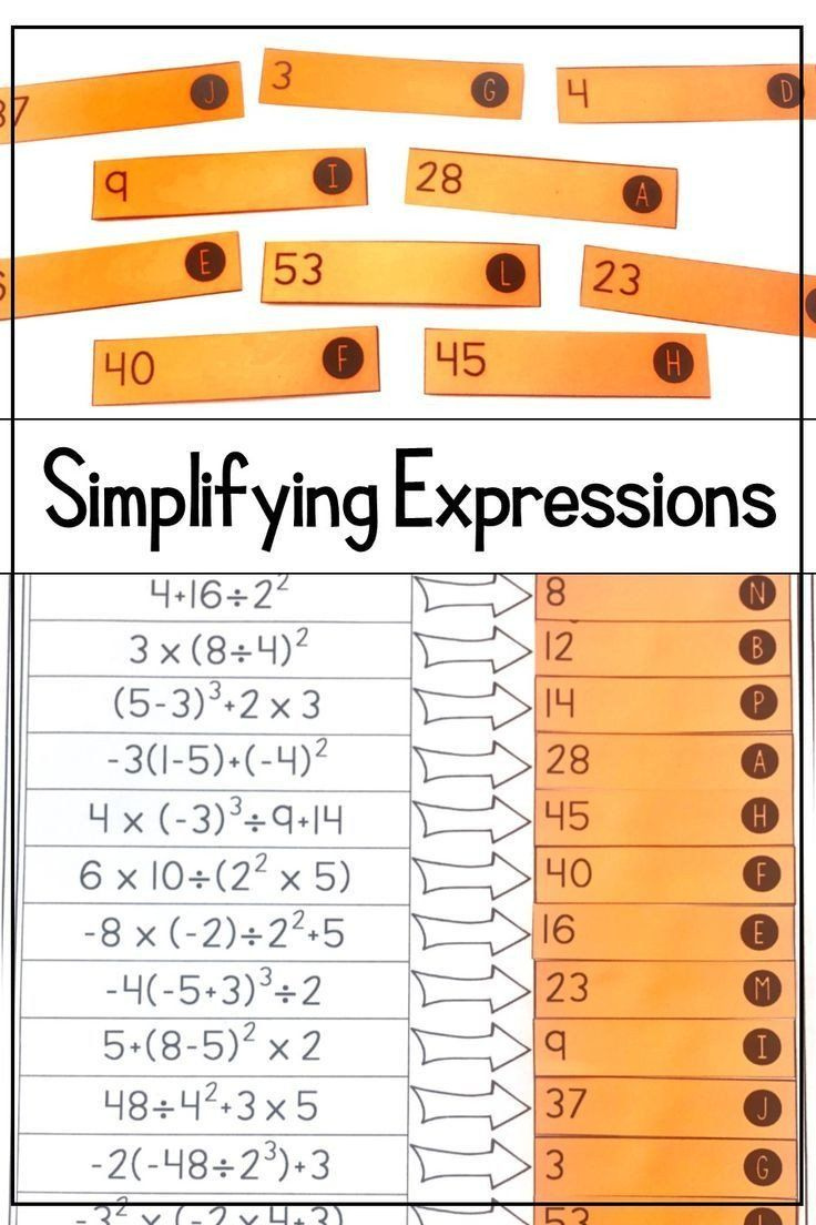 Numerical Expressions Worksheets 6th Grade Order Of Operations Matching 