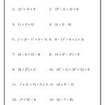 Operations With Exponents Worksheets Algebra Worksheets Order Of