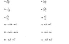 Operations With Radicals Worksheet Education 2020VW COM