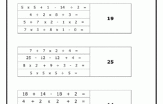 Order Of Operation Puzzle