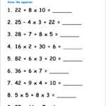 Order Of Operation Worksheets Grade 4 Free Worksheets Printables