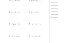 Order Of Operations 1 Worksheet