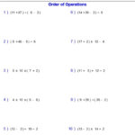 Order Of Operations 2 MDAS With Parentheses Worksheet