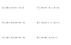 Order Of Operations 2 Worksheet Hoeden Homeschool Support