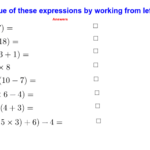Order Of Operations Addition Subtraction Division Multiplication