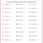 Order Of Operations And Evaluating Expressions Worksheet Pdf Worksheet