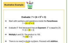 Order Of Operations And Grouping Symbols 5th Grade Math Worksheet