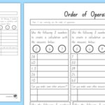 Order Of Operations BEDMAS Worksheet