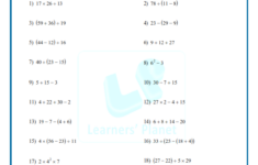 Order Of Operations BODMAS Practice Worksheets