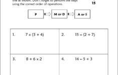 Order Of Operations Coloring Worksheets Mrs White s 6th Grade Math