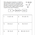 Order Of Operations Coloring Worksheets Mrs White S 6th Grade Math