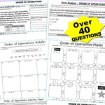 ORDER OF OPERATIONS Error Analysis Problem Solving Graphic Organizers