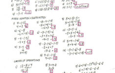 Order Of Operations Free Printable Worksheets With Answers Free Printable