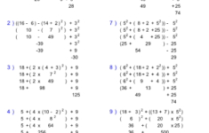 Order Of Operations Hard Worksheet