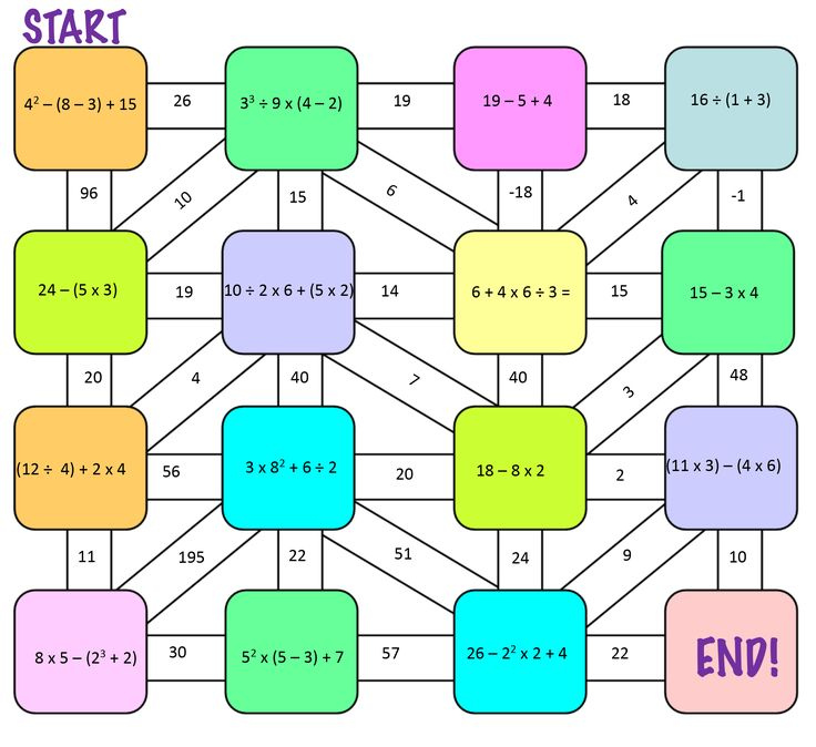 Order Of Operations Maze 3 FREE Order Of Operations Math Maze 