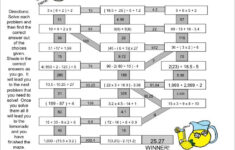 Order Of Operations Maze Worksheet To Get To The Lemonade Great Fun