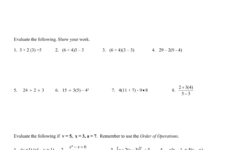 Order Of Operations Multiplication And Division Worksheets Times