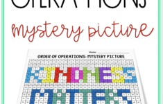 Order Of Operations Mystery Picture Order Of Operations Teaching