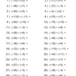Order Of Operations PEDMAS With Division Of Integers Worksheet