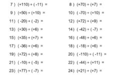 Order Of Operations PEDMAS With Division Of Integers Worksheet