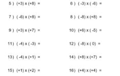 Order Of Operations PEDMAS With Integers 3 Worksheet