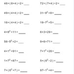 Order Of Operations PEDMAS With Integers Worksheet
