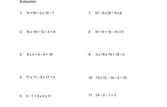 Order Of Operations PEMDAS Practice Worksheets