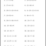 Order Of Operations Pemdas Practice Worksheets Answers