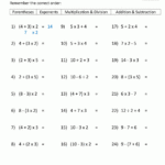 Order Of Operations Pemdas Practice Worksheets Answers Db Excel