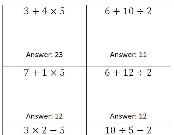 Order Of Operations Place The Grouping Symbols In The Appropriate 