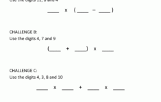Order Of Operations Problem Solving Worksheets