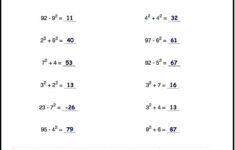 Order Of Operations With Exponents Worksheet Order Of Db excel