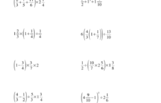 Order Of Operations With Fractions Worksheet Printable Pdf Download