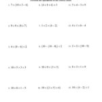 Order Of Operations With Integers Three Steps Multiplication